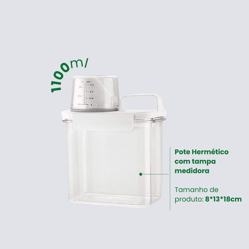 Pote com Tampa Medidora 1100ml